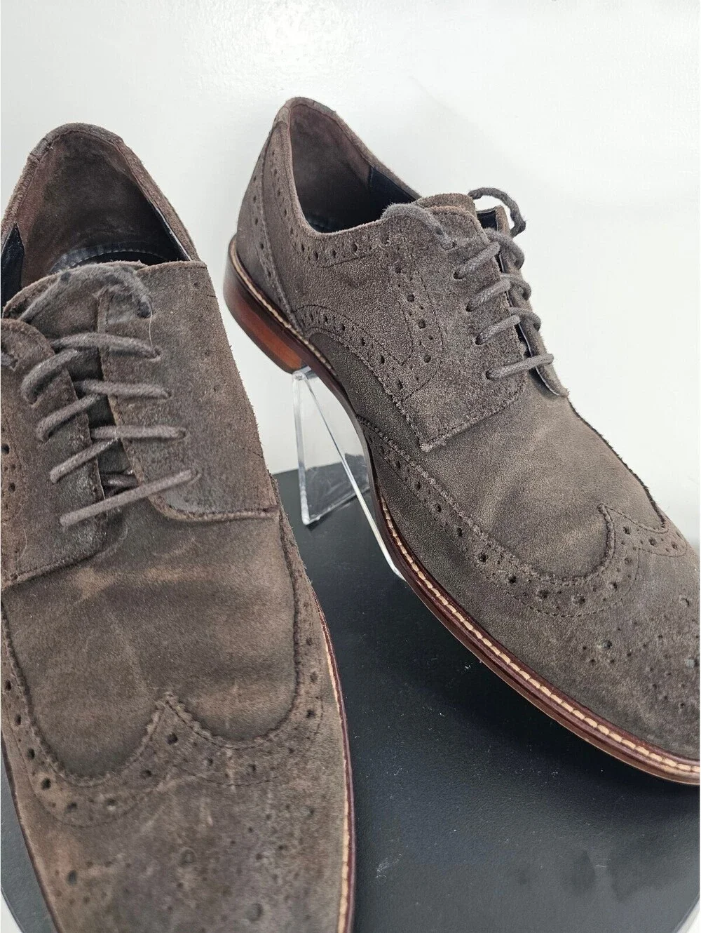 Gordon Rush Brown Suede Wingtip Dress Shoes